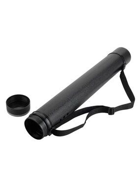 Poster Storage Tube with Strap, 25"-40" Extendable Black NEW